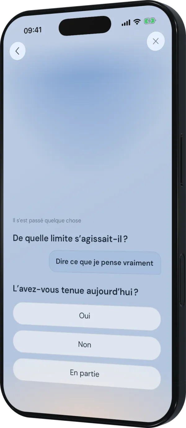 Un retour guidé après avoir posé une limite